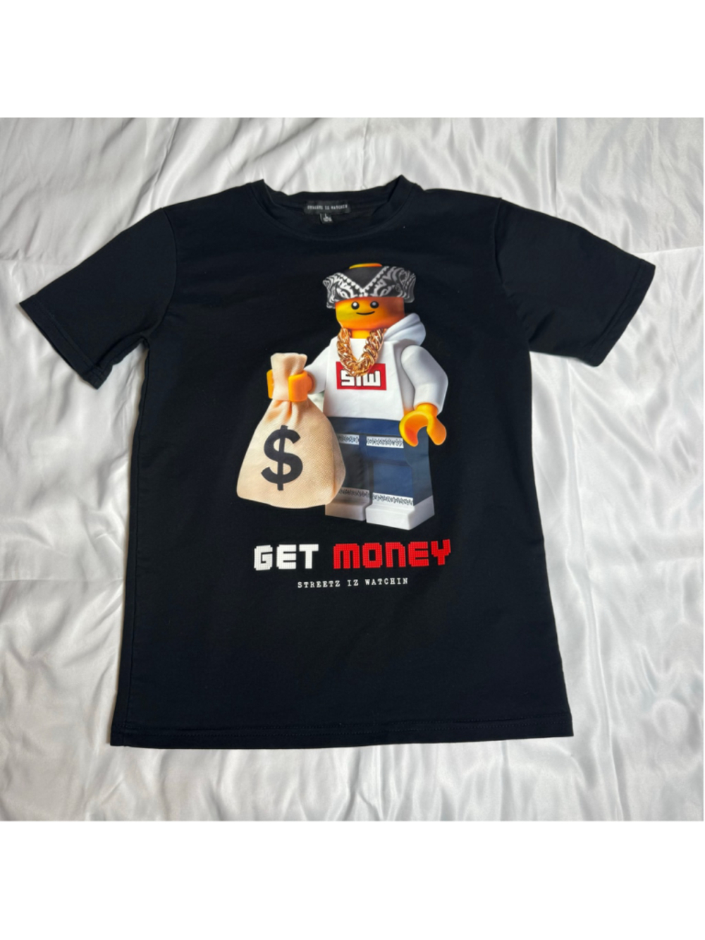 Boys STREETZ IZ WATCHIN Black Short Sleeve Tee L 16/18